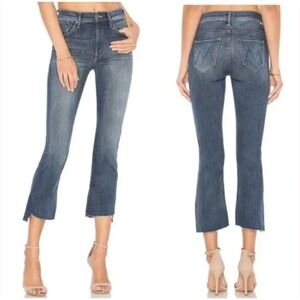 MOTHER Insider Crop Step Fray Jeans Not‎ Rough Enough Blue 1157-173 Womens 26
